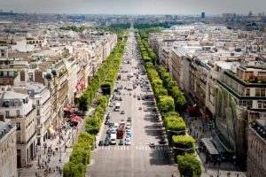 Die Avenue des Champs-Élysées von oben