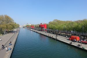 Der Canal de l'Ourcq im Parc de la Villette