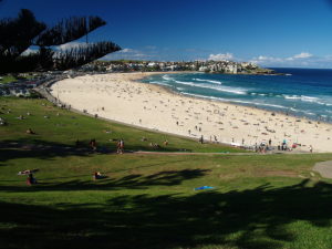 Panoramabild des Bondi Beach