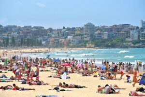 Badegäste am Manly Beach