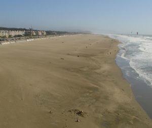 Kitesurfer am Ocean Beach