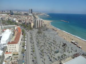 La Barceloneta mit Strand am Mittelmeer