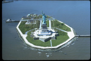 Luftbild von Liberty Island