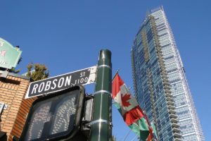 Straßenschild der Robson Street