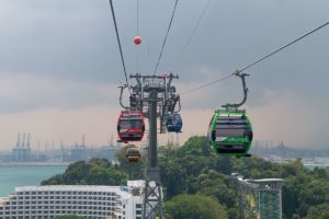 Der Singapore Cable Car am Mount Faber