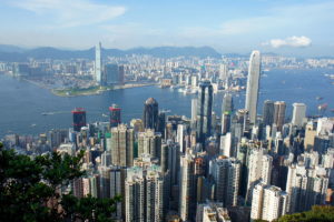 Blick vom Victoria Peak über Hongkong