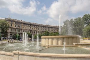 Springbrunnen auf der Piazza Castello