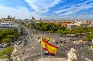 Die Plaza de Cibeles von oben