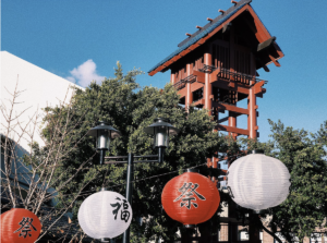 Japanische Laternen im Little Tokyo Historic District